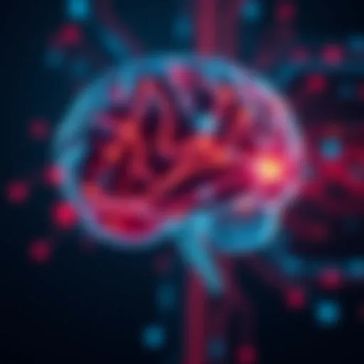 A human brain integrated with digital circuits and glowing lines, symbolizing the blend of human thought and artificial intelligence.