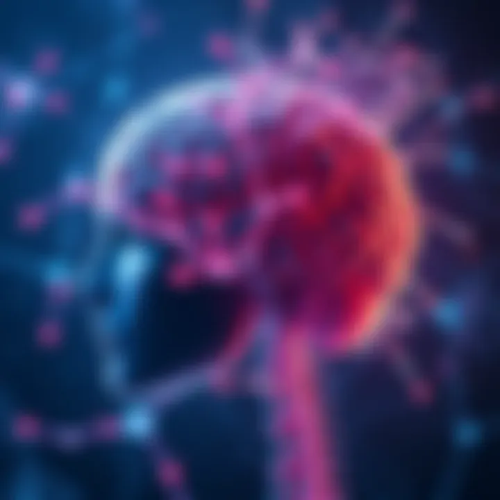 Illustration showing human brain alongside AI neural network, highlighting the differences in learning processes