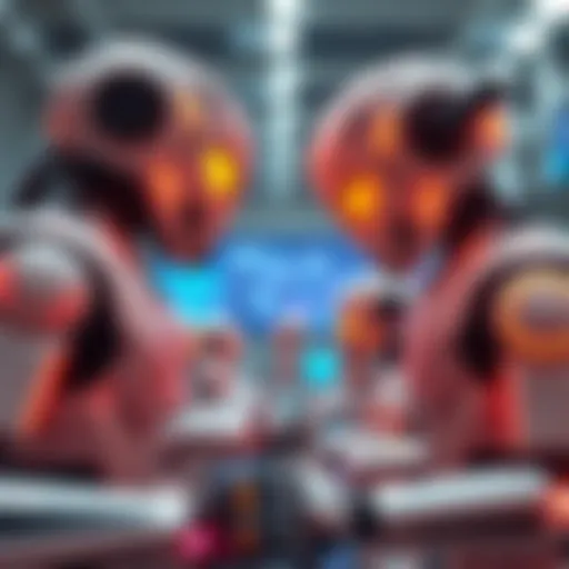 Humanoid robots engaged in tests during the Worldwide Humanoid Robot Games, showcasing their skills and innovations.
