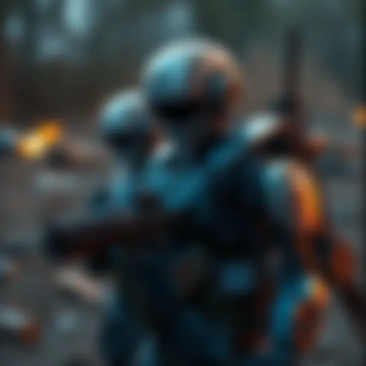 A humanoid robot soldier on the battlefield in Ukraine, assisting troops during combat operations.