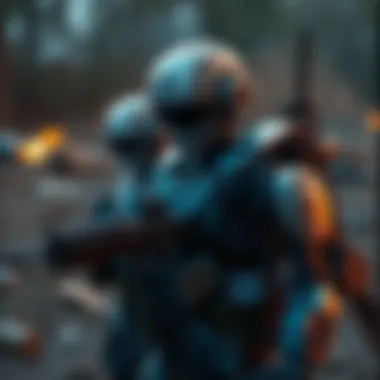 Humanoid soldier robots in Ukraine A humanoid robot soldier on the battlefield in Ukraine, assisting troops during combat operations.