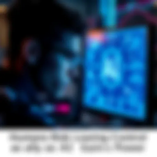 A person looking at a computer screen with AI graphics, showing a blend of technology and human thought.