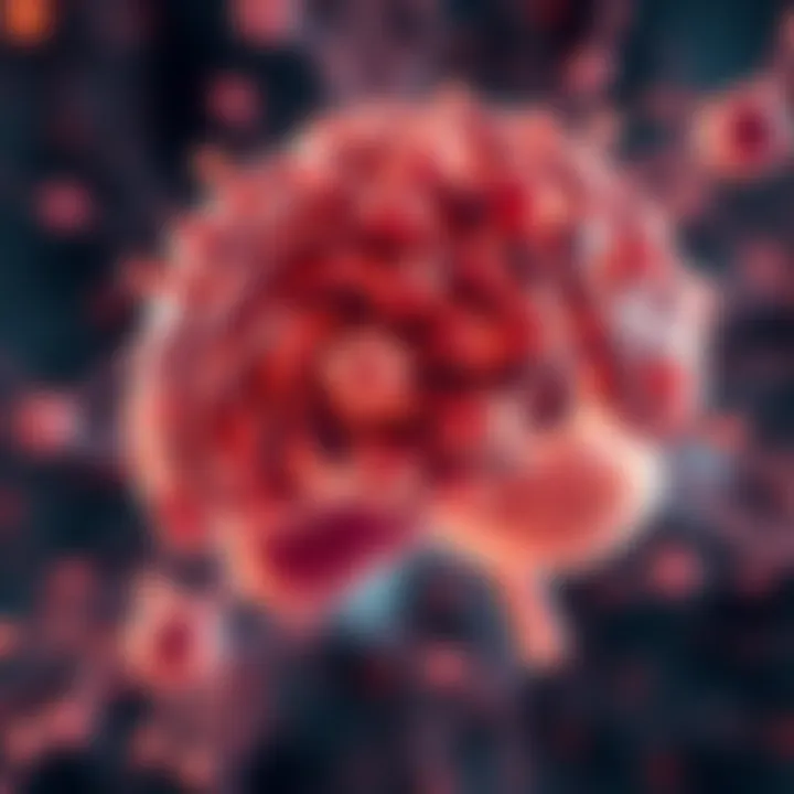 A visual representation of a hybrid brain showcasing human and mouse cells intermingled, illustrating scientific breakthrough in neuroscience.