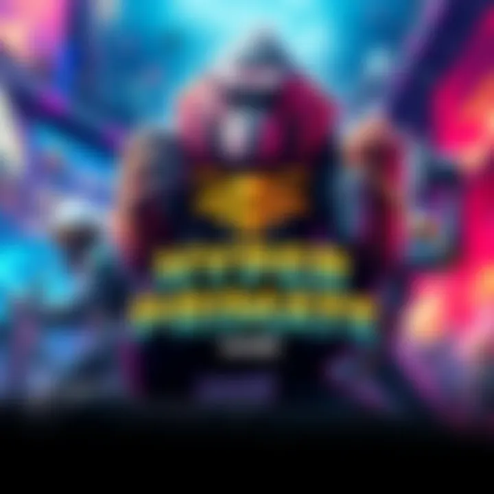 A colorful graphic showing the HYPER PRIMATE game characters and logo with a vibrant background.