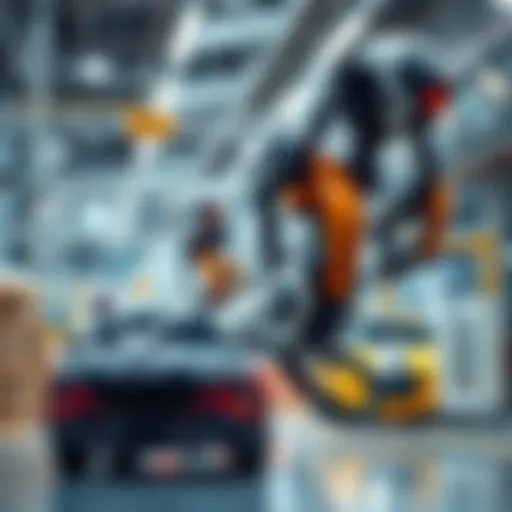 Hyundai and Boston Dynamics robots showcased in a modern factory setting, highlighting innovations in automation and manufacturing, with a focus on their advanced designs and capabilities.