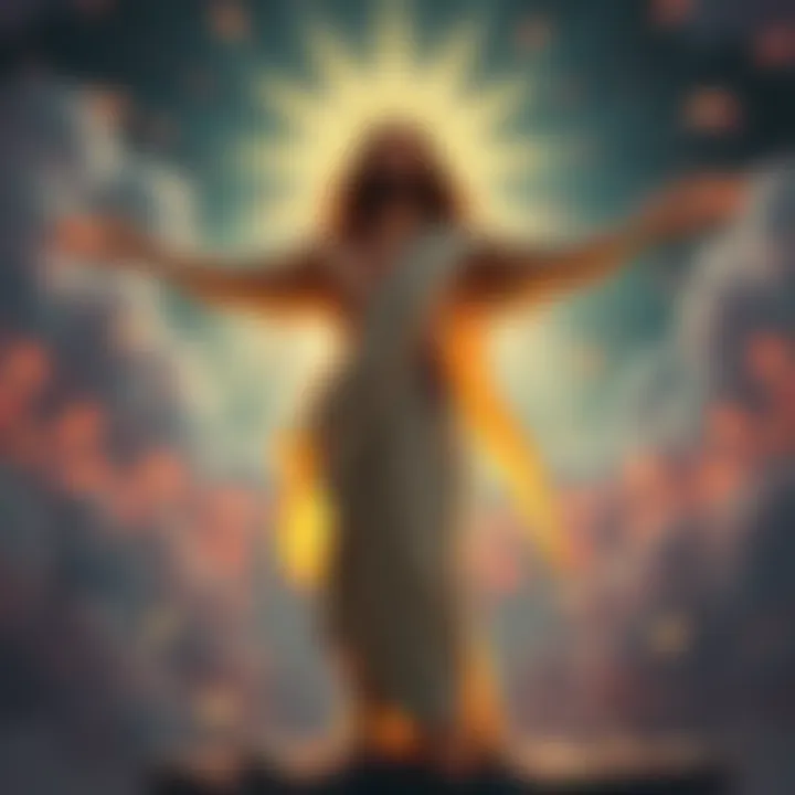 An artistic representation of the ideal body of Christ, blending traditional imagery with modern technology.