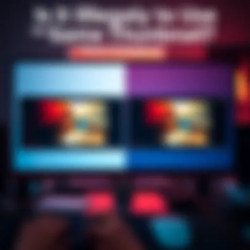 Two identical video thumbnails side by side on a computer screen, illustrating copyright concerns.