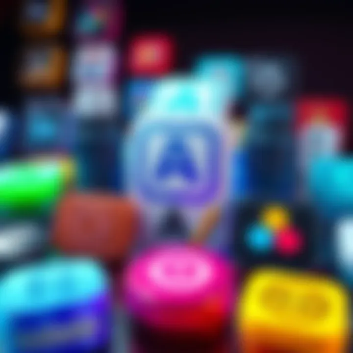 Various software icons representing image upscaling alternatives to Topaz, including Aiarty and Real-ESRGAN
