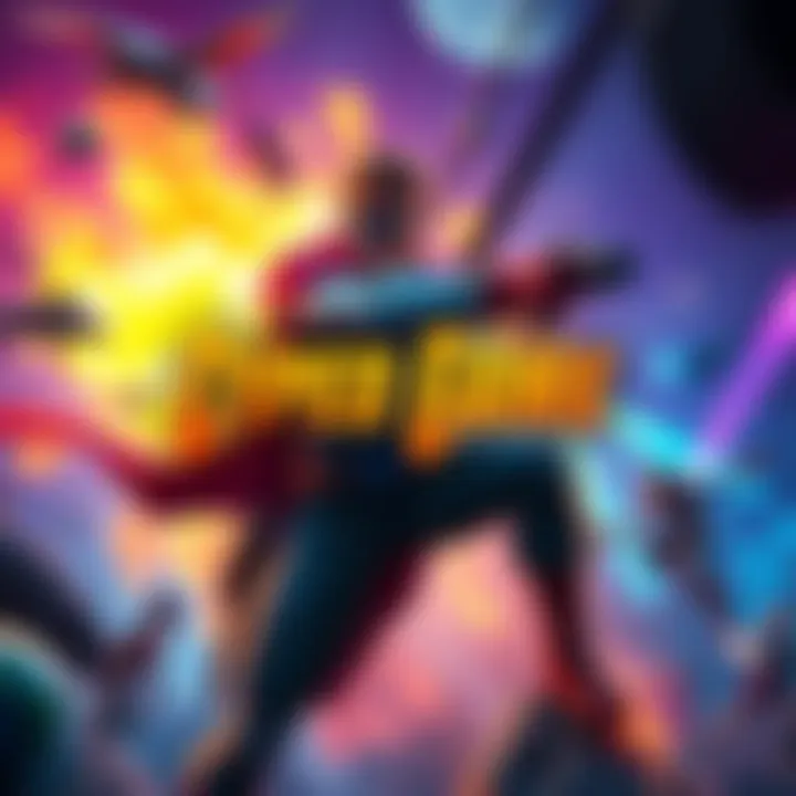 A colorful cover design for a fictional video game featuring a heroic character in an action pose against a vibrant background, showcasing elements of adventure and creativity.
