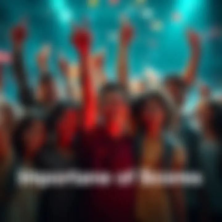 A diverse group of people celebrating achievements in education, sports, and personal milestones, highlighting the significance of scores in their lives.