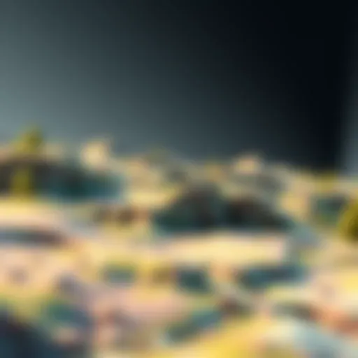 Scene showing a large heightmap being imported into the Godot engine, with aspects of terrain visible and chunks being processed.