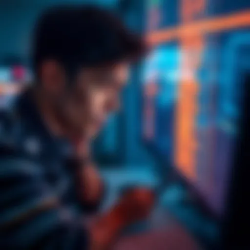 A person looking frustrated while checking a list of components on a computer screen, showing signs of confusion and disappointment.