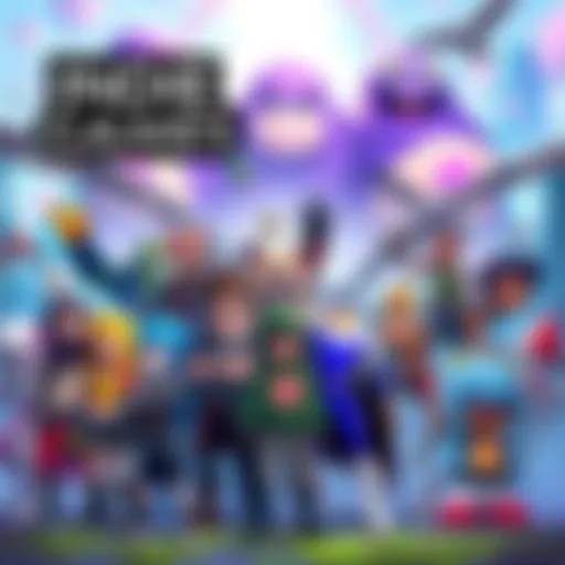 A collection of colorful indie game characters showcasing diverse styles and stories, standing together in a vibrant game world.