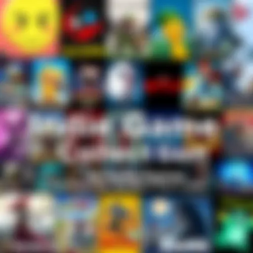 A colorful display of indie game covers showcasing various characters and art styles from popular indie titles of 2026.