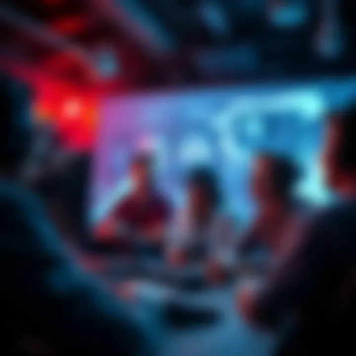 A group of indie game developers gathered, sharing their experiences and stories about game development.