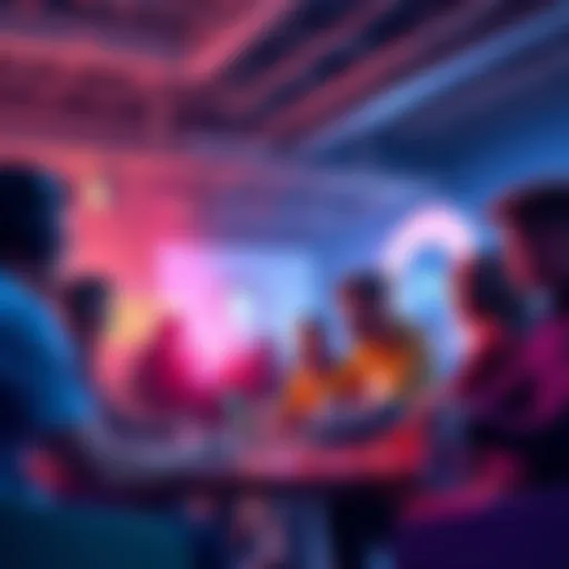 A group of indie game developers sharing ideas and updates in a forum setting.