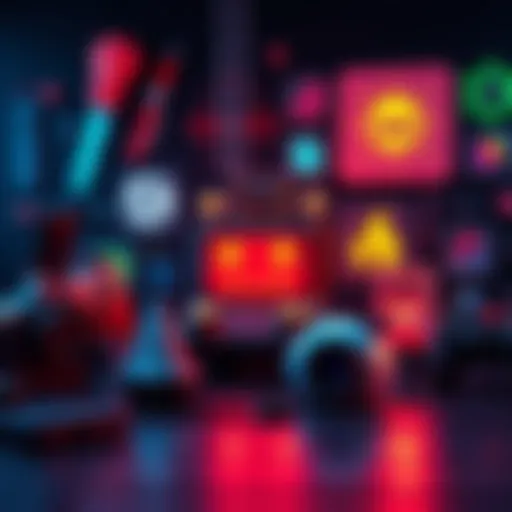 A collection of essential tools for indie game developers including software icons and game assets