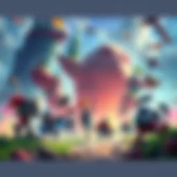 A colorful scene showcasing characters and environments from an upcoming indie game, highlighting excitement and adventure.