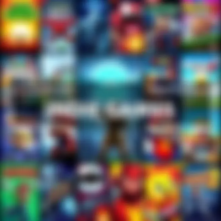 A vibrant display of various indie game covers, showing diverse art styles and characters, highlighting fun and affordable games.