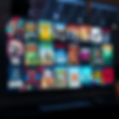 A collection of colorful indie game covers displayed on a digital screen, representing half of the top Steam games in 2025.