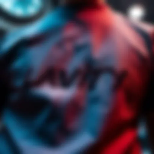 A close-up of a custom embroidered shirt featuring the title of an indie horror movie, showcasing personal design without commercial intent