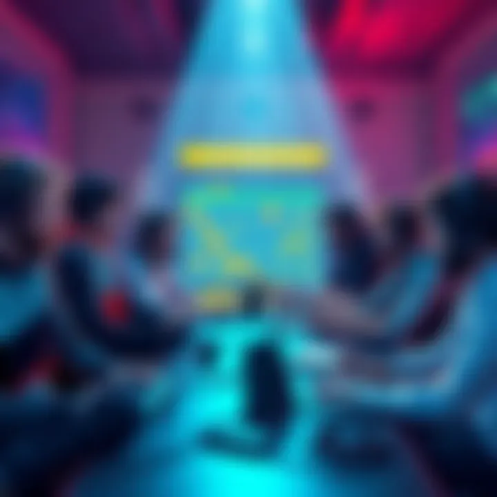 A group of game developers sharing projects and ideas in an online forum setting