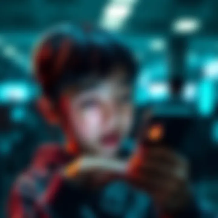 A young person looking at a smartphone with a lock symbol, representing the social media ban for those under 16 in Indonesia.