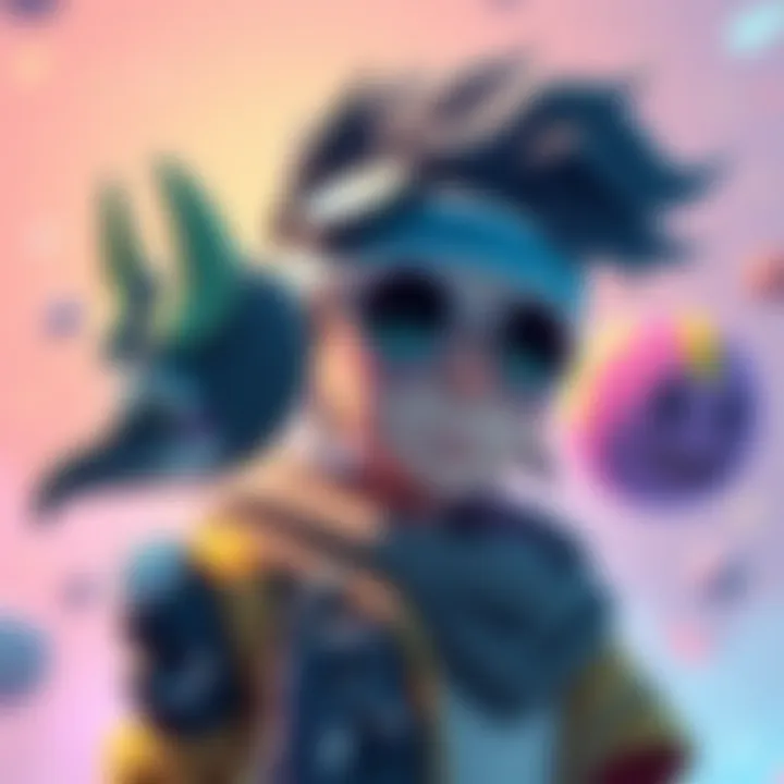 A modern character design showcasing unique styles and techniques in a colorful art style.