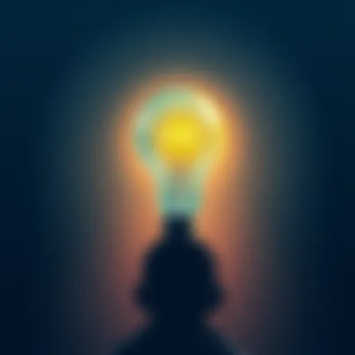 A light bulb glowing above a person’s head, symbolizing new ideas and opportunities in industry.