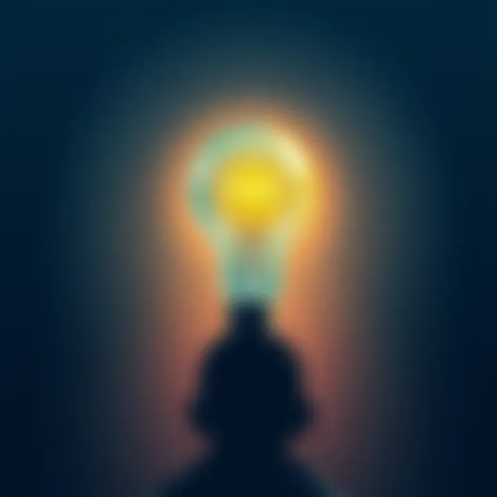 A light bulb glowing above a person’s head, symbolizing new ideas and opportunities in industry.