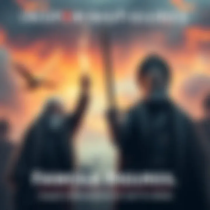 Two famous figures from different centuries standing proudly, representing resilience and determination for future generations.