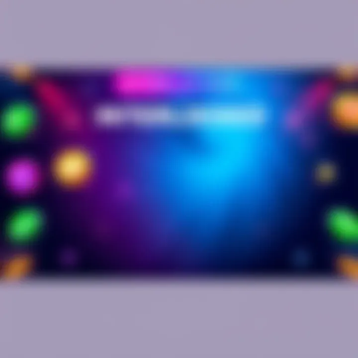 A colorful and interactive main menu design for the multiplayer game INTERLOCKED, featuring various buttons and game options.