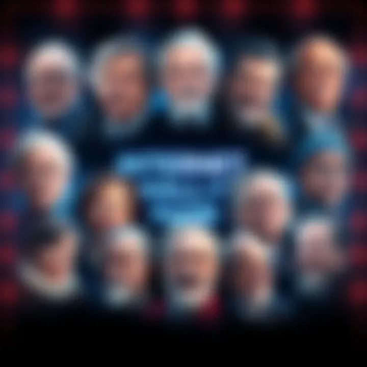 A collage of portraits of influential figures in the Internet Hall of Fame, showcasing their contributions to technology and the digital world.