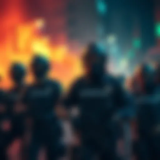 Law enforcement officers conducting an operation, arresting individuals involved in global scams