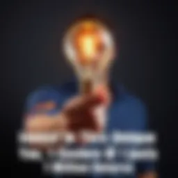 Investment Opportunity A person holding a light bulb and a dollar sign, symbolizing a unique investment idea for one million dollars