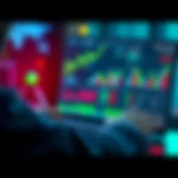 A person using a laptop with graphs and financial data on the screen, integrating AI tools for investment strategy.