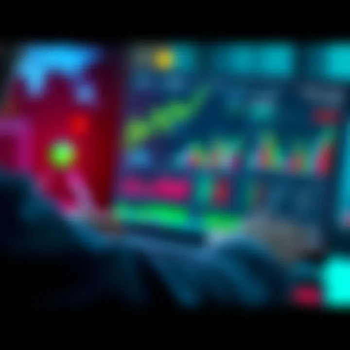 Investor Using ChatGPT for Investing A person using a laptop with graphs and financial data on the screen, integrating AI tools for investment strategy.