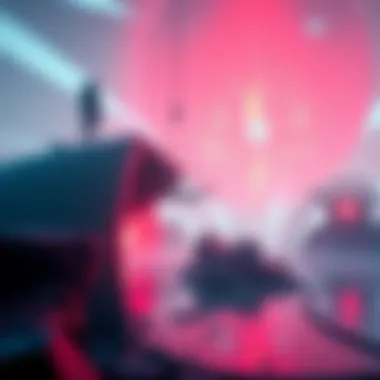 A vivid scene from the game Invisum Piscium showing stunning visuals and atmospheric elements.