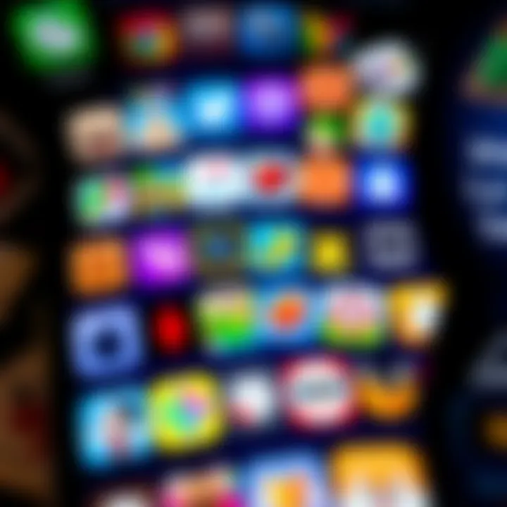 A colorful display of various iOS game icons on a smartphone screen, inviting suggestions for new games.