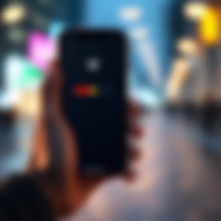 A frustrated person holding an iPhone with no signal bars and a WiFi symbol indicating connection problems