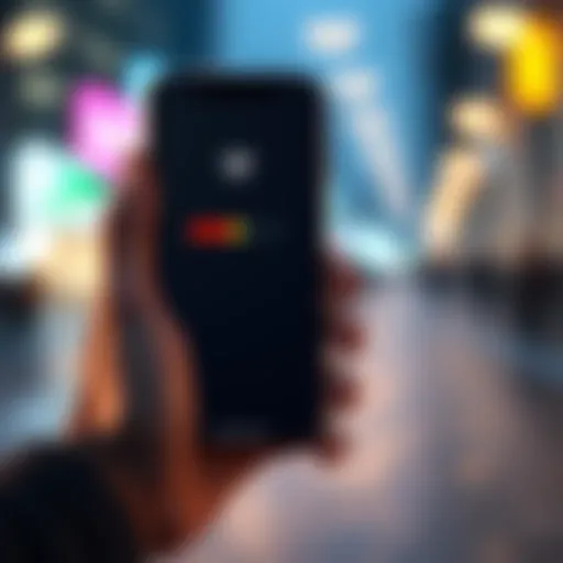 iPhone Connectivity Issues A frustrated person holding an iPhone with no signal bars and a WiFi symbol indicating connection problems