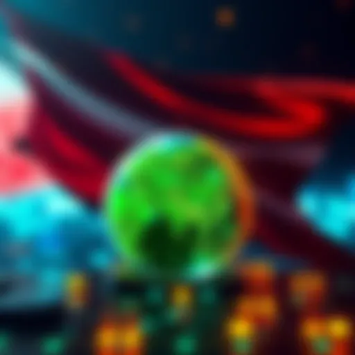 A digital representation of AI tools used for propaganda, with Iran's flag in the background and a globe showing global influence.