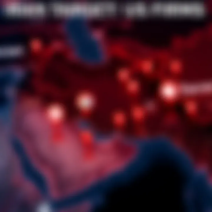 Map showing Iran with icons of Microsoft, Google, and Apple marked as targets