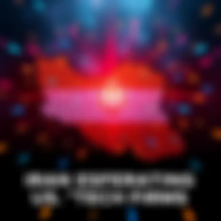 Iran Threatens US Tech Firms Map of Iran with a warning symbol overlay, highlighting tensions with US tech companies