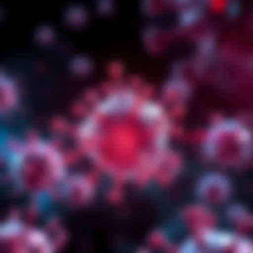 Illustration showing iron nanomaterial effectively targeting and destroying cancer cells while leaving healthy cells unharmed.