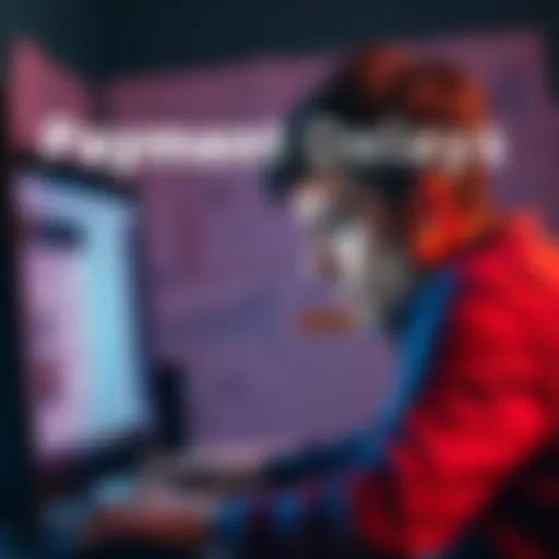 A worried person looking at their computer screen, showing missing payment notifications from IronSource, with a background of financial documents.