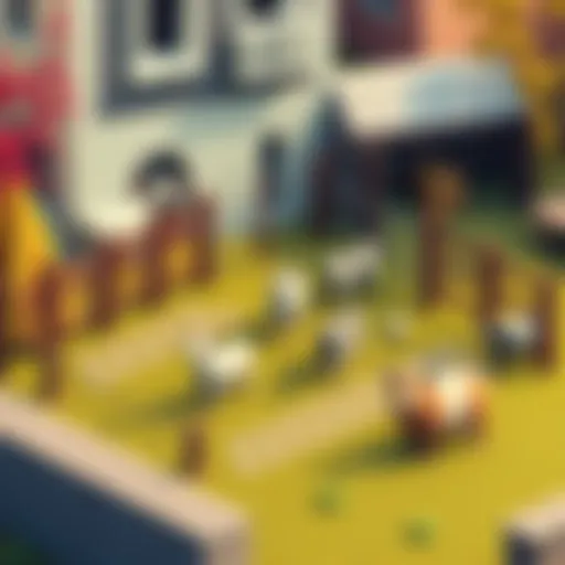 A visual representation of an isometric game scene showing animals within fenced boundaries in Godot 4.4.1