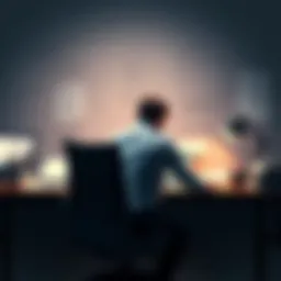 Iterations and Success A person working on a project at a desk, surrounded by notes and sketches, symbolizing continuous improvement and persistence.