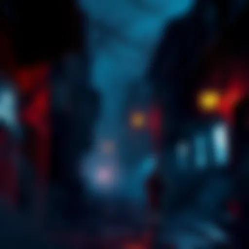 A dark scene from the Jack Street teaser trailer showing a spooky street with eerie shadows and a haunted atmosphere.