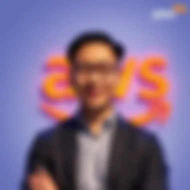 James Gung, AWS Principal Applied Scientist, poses alongside the AWS logo, symbolizing his expertise in AI services.